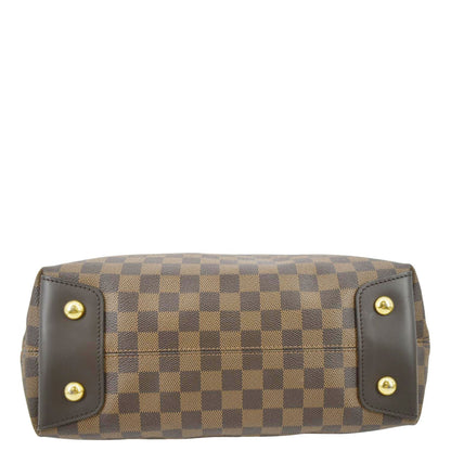 LOUIS VUITTON Duomo Damier Ebene Hobo Bag Brown