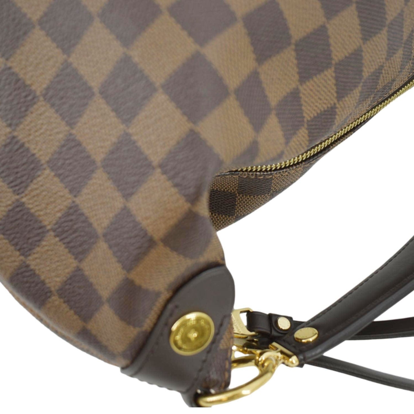 LOUIS VUITTON Duomo Damier Ebene Hobo Bag Brown