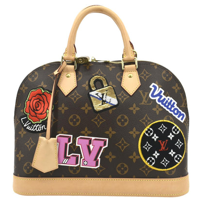 LOUIS VUITTON Alma PM Patches Monogram Canvas Satchel Bag Multicolor