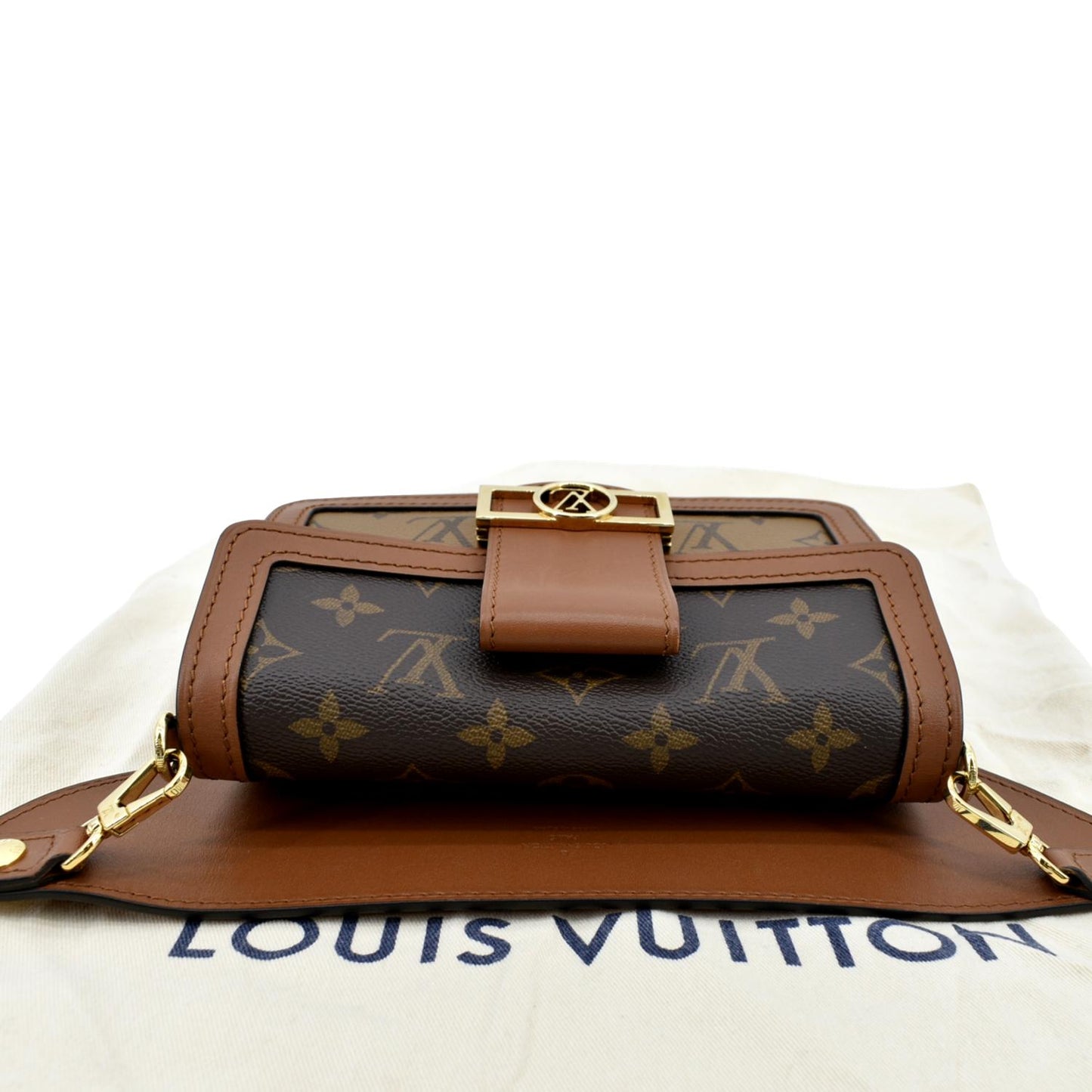 LOUIS VUITTON Dauphine Monogram Reverse Canvas Bumbag Brown