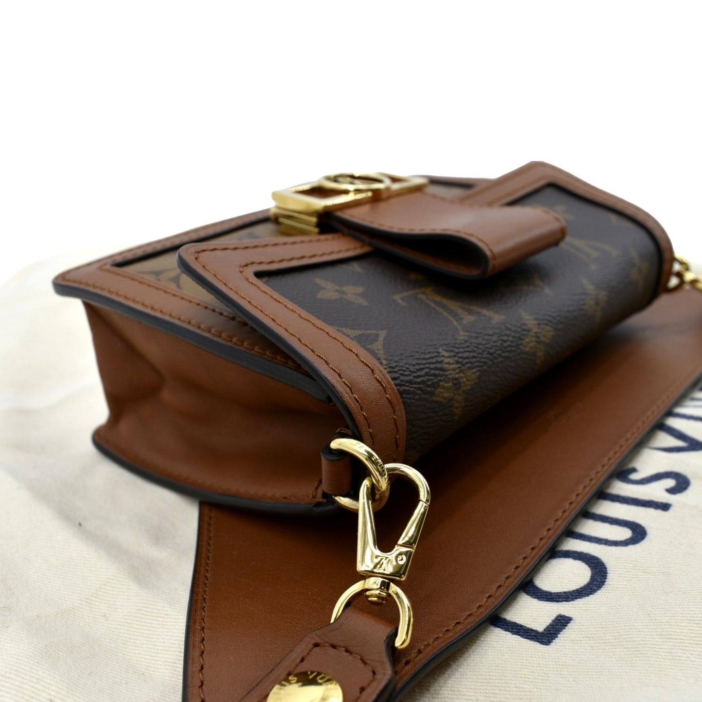 LOUIS VUITTON Dauphine Monogram Reverse Canvas Bumbag Brown