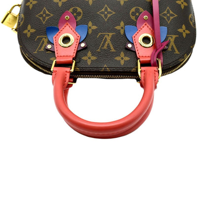 LOUIS VUITTON Alma BB Totem Monogram Canvas Satchel Bag Flamingo