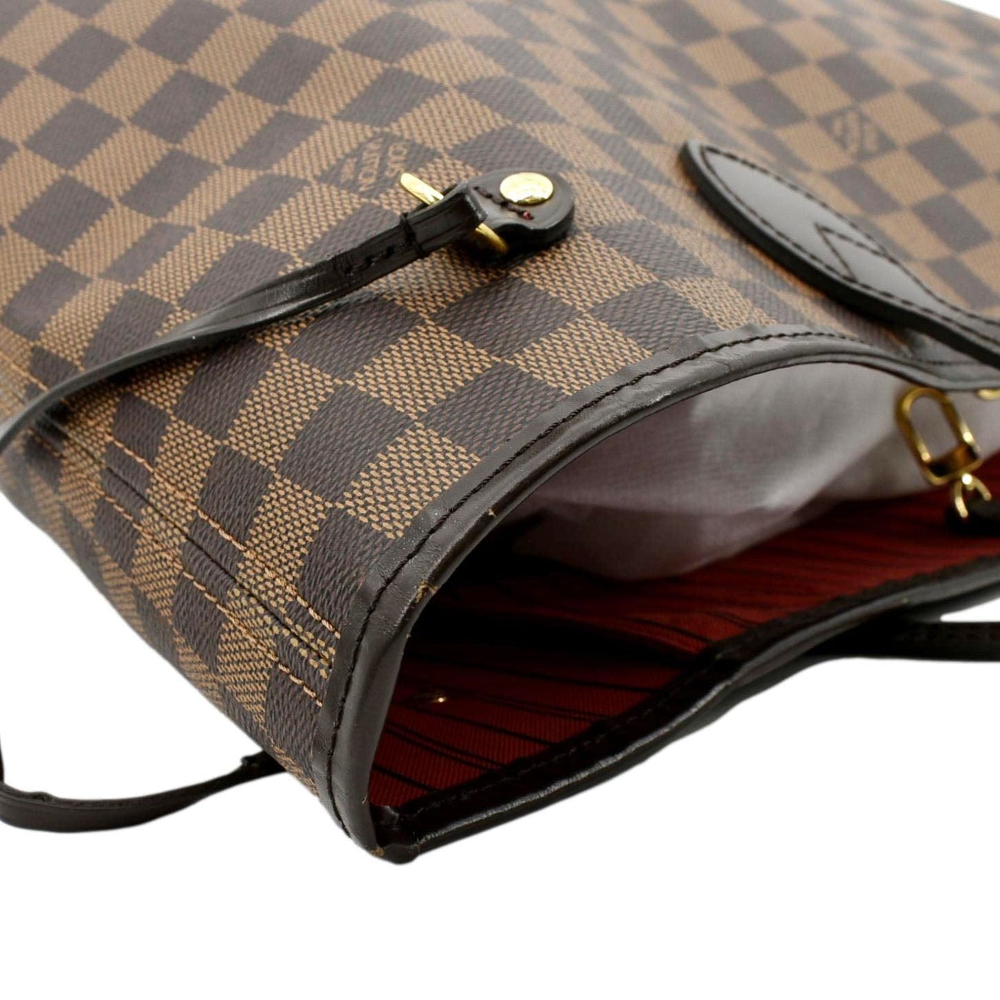 LOUIS VUITTON  Neverfull MM Damier Ebene Tote Bag Brown