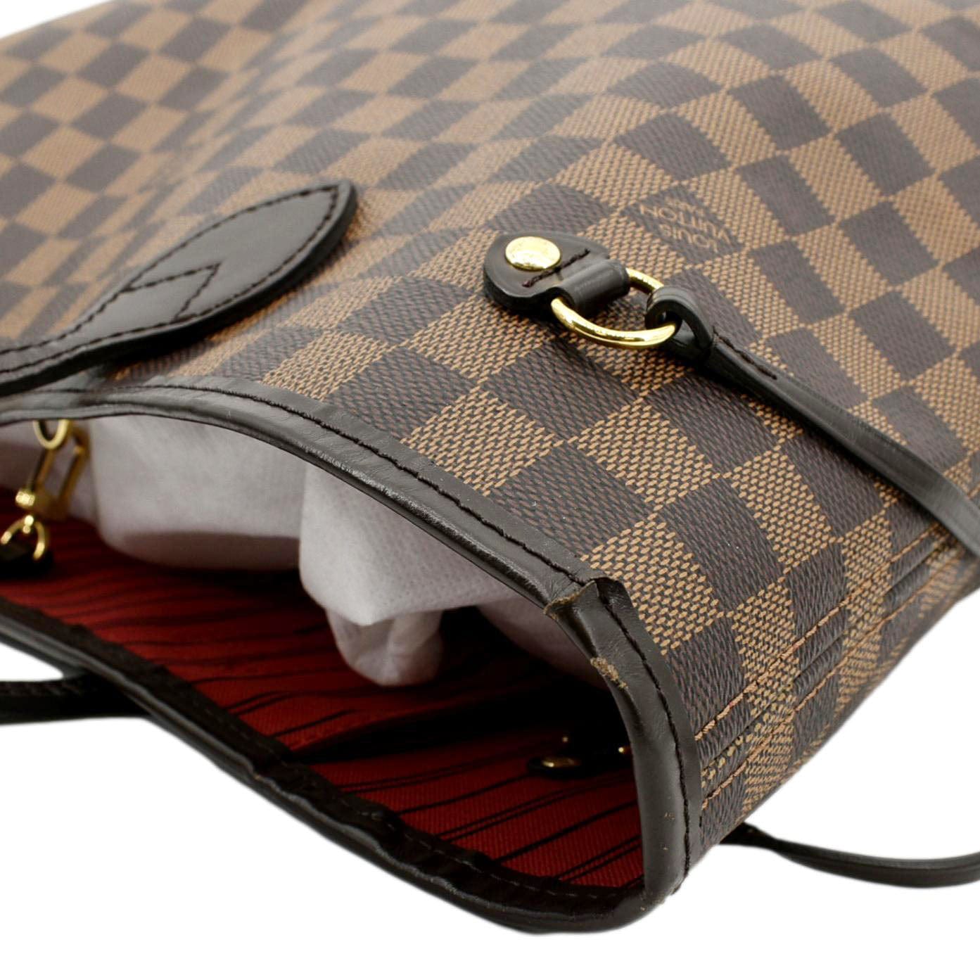 LOUIS VUITTON  Neverfull MM Damier Ebene Tote Bag Brown