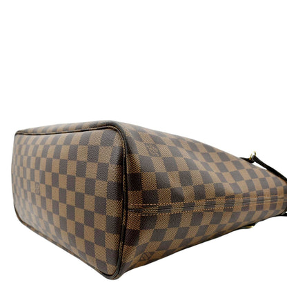 LOUIS VUITTON  Neverfull MM Damier Ebene Tote Bag Brown