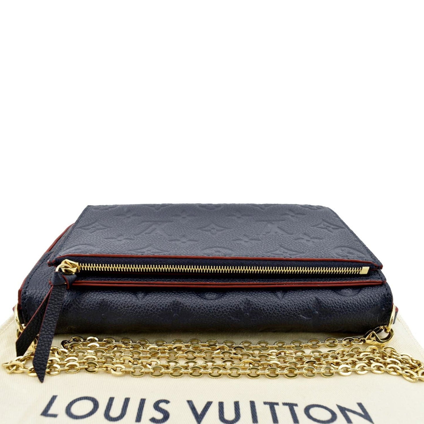 LOUIS VUITTON  Felicie Monogram Empreinte Pochette Crossbody Bag Blue