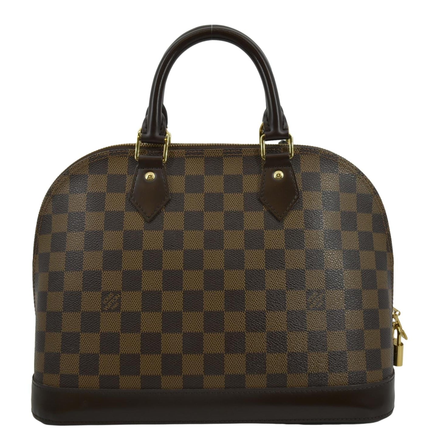 LOUIS VUITTON Alma PM Damier Ebene Satchel Bag Brown