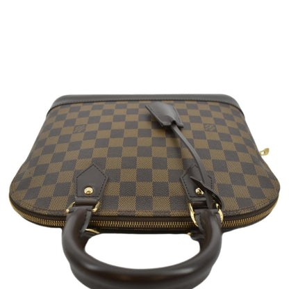 LOUIS VUITTON Alma PM Damier Ebene Satchel Bag Brown