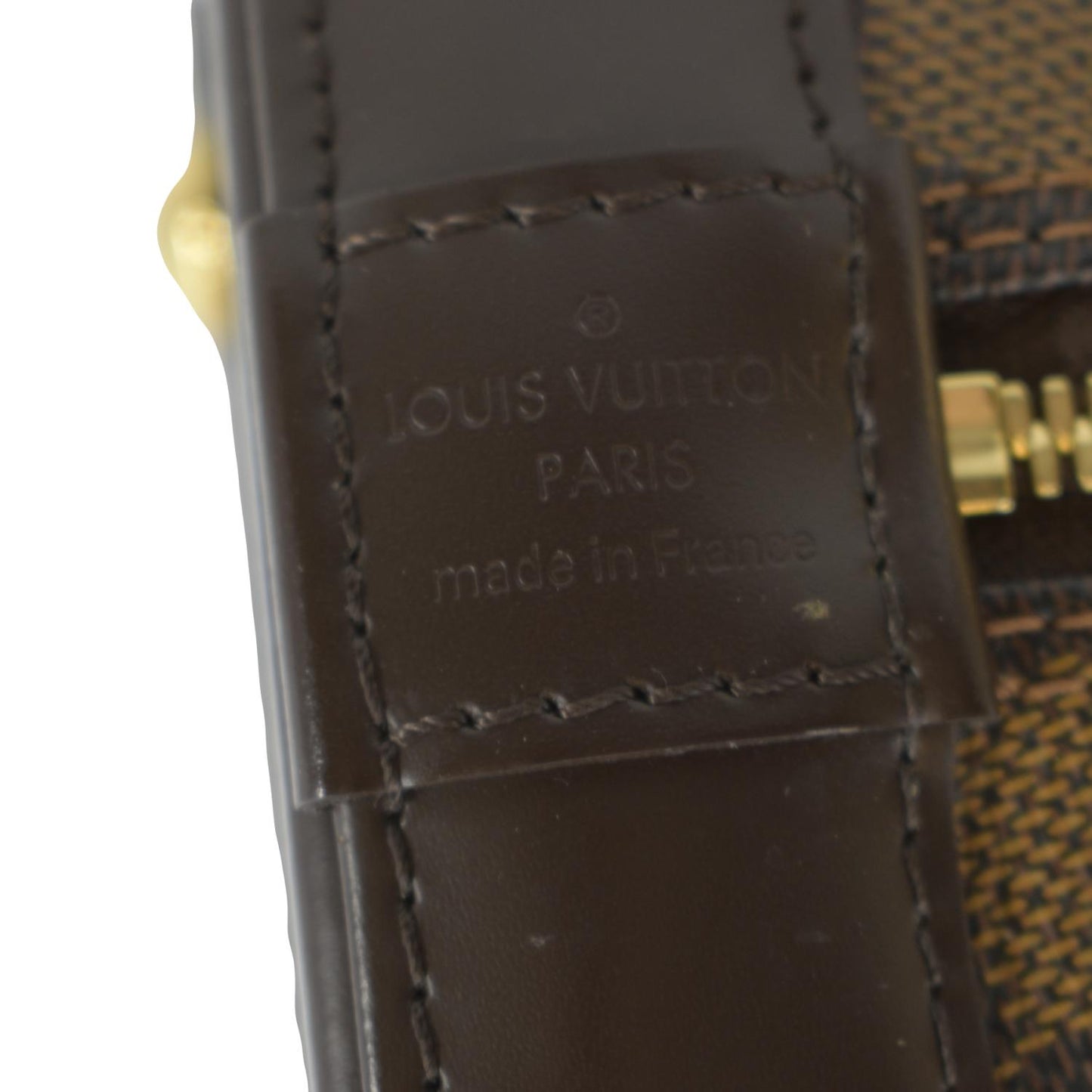 LOUIS VUITTON Alma PM Damier Ebene Satchel Bag Brown