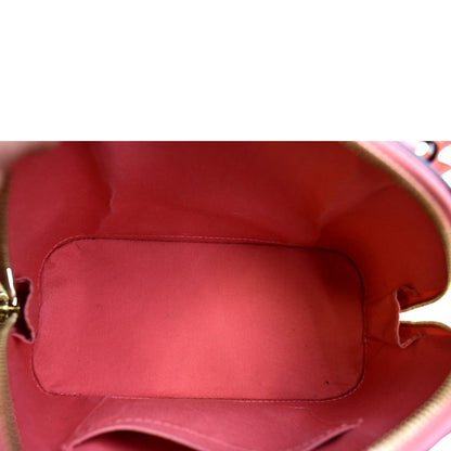 LOUIS VUITTON Alma BB Monogram Vernis Satchel Shoulder Bag Red