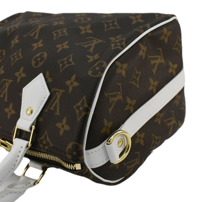 LOUIS VUITTON  Speedy 25 Bandouliere LV Match Monogram Canvas Satchel Bag White