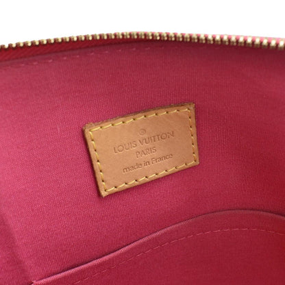 LOUIS VUITTON Alma GM Monogram Vernis Satchel Bag Red