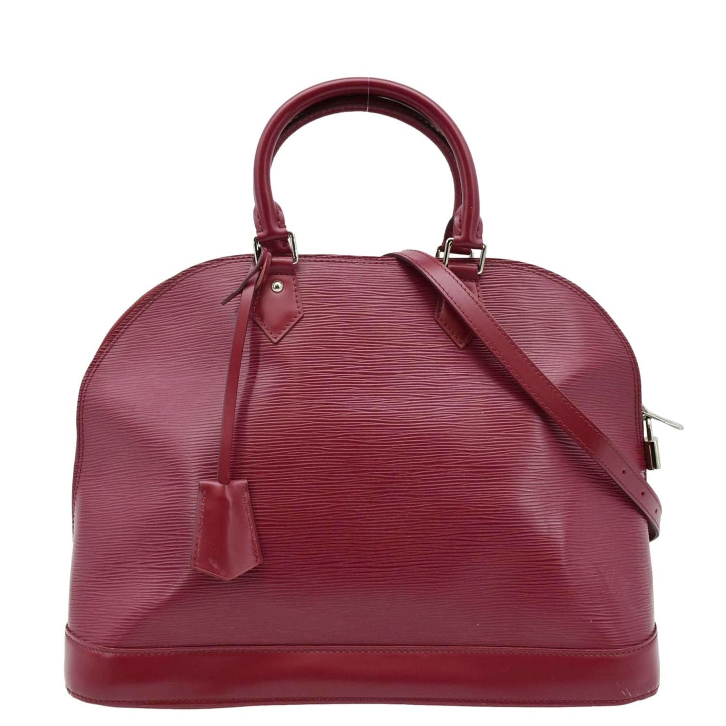 LOUIS VUITTON Alma GM Epi Leather Satchel Shoulder Bag Fuchsia