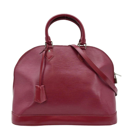 LOUIS VUITTON Alma GM Epi Leather Satchel Shoulder Bag Fuchsia