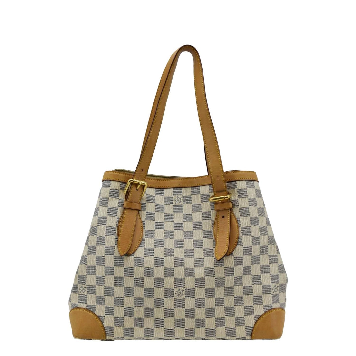 LOUIS VUITTON  Hampstead MM Damier Azur Shoulder Bag White