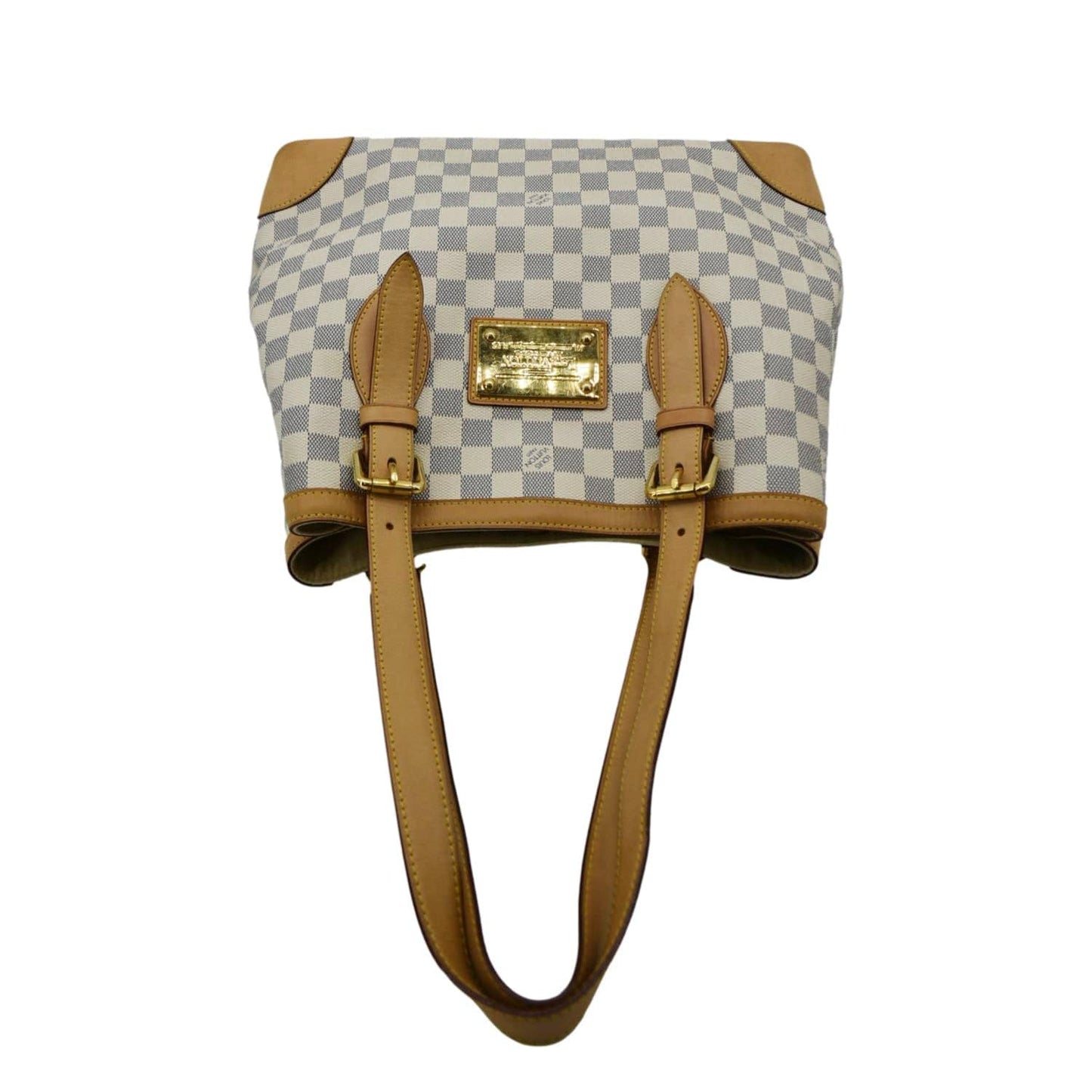 LOUIS VUITTON  Hampstead MM Damier Azur Shoulder Bag White