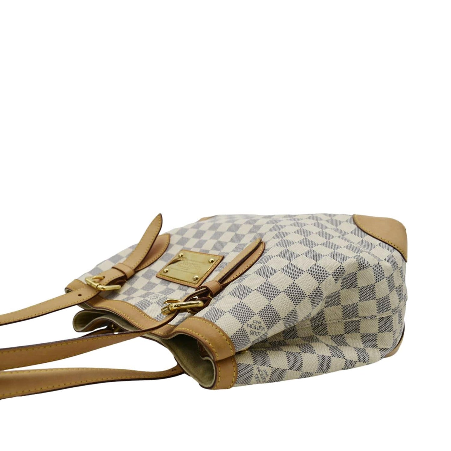 LOUIS VUITTON  Hampstead MM Damier Azur Shoulder Bag White