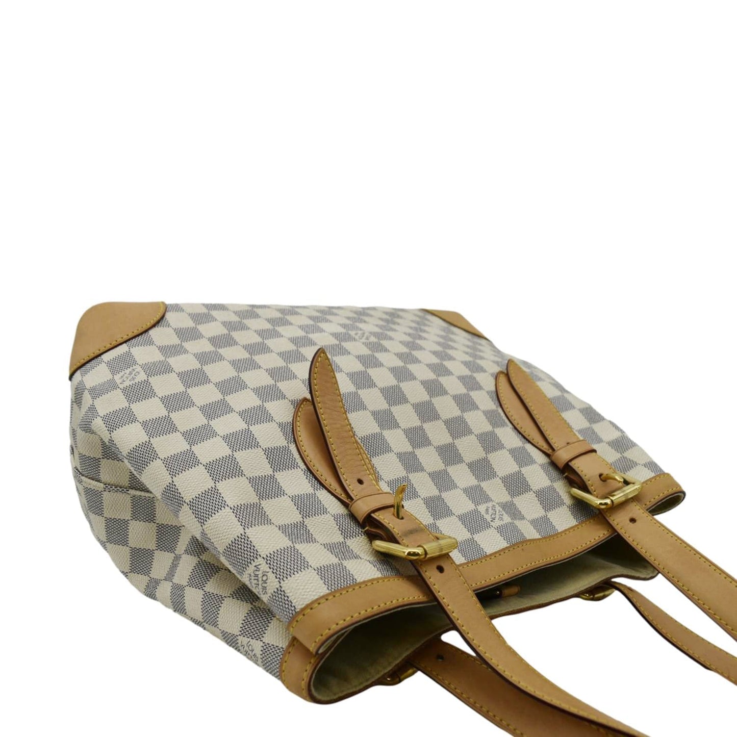 LOUIS VUITTON  Hampstead MM Damier Azur Shoulder Bag White