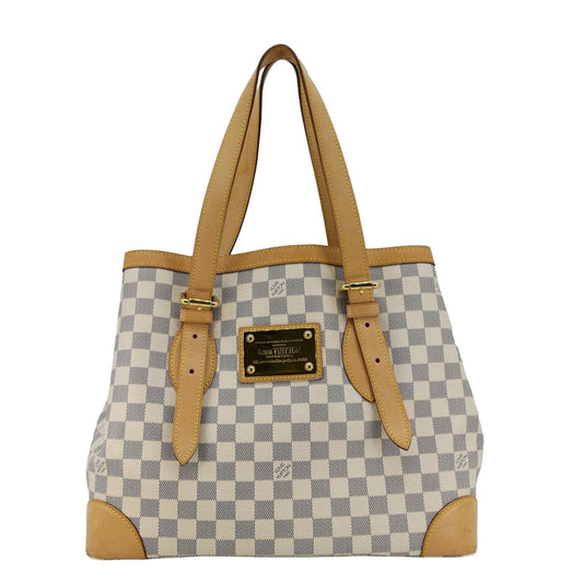 LOUIS VUITTON  Hampstead MM Damier Azur Shoulder Bag White