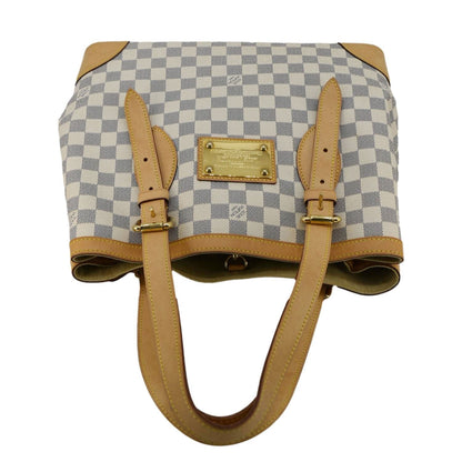 LOUIS VUITTON  Hampstead MM Damier Azur Shoulder Bag White