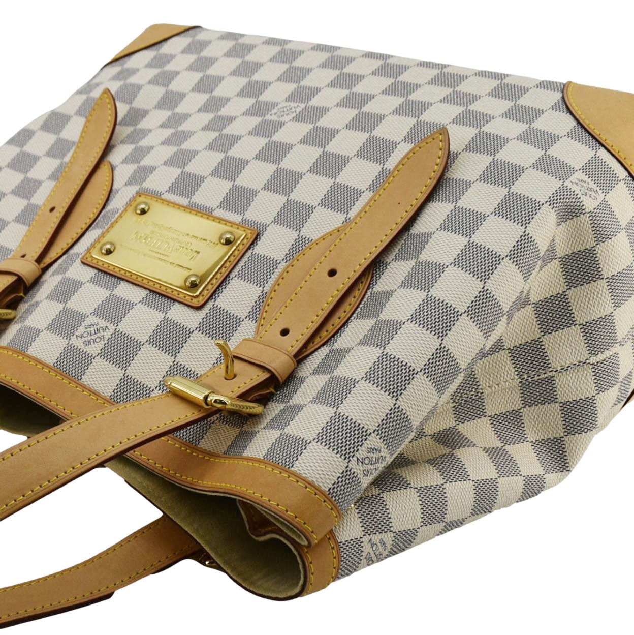 LOUIS VUITTON  Hampstead MM Damier Azur Shoulder Bag White