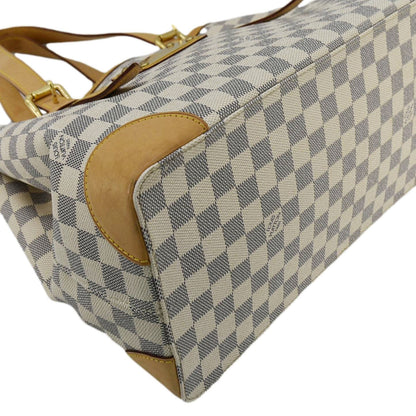 LOUIS VUITTON  Hampstead MM Damier Azur Shoulder Bag White