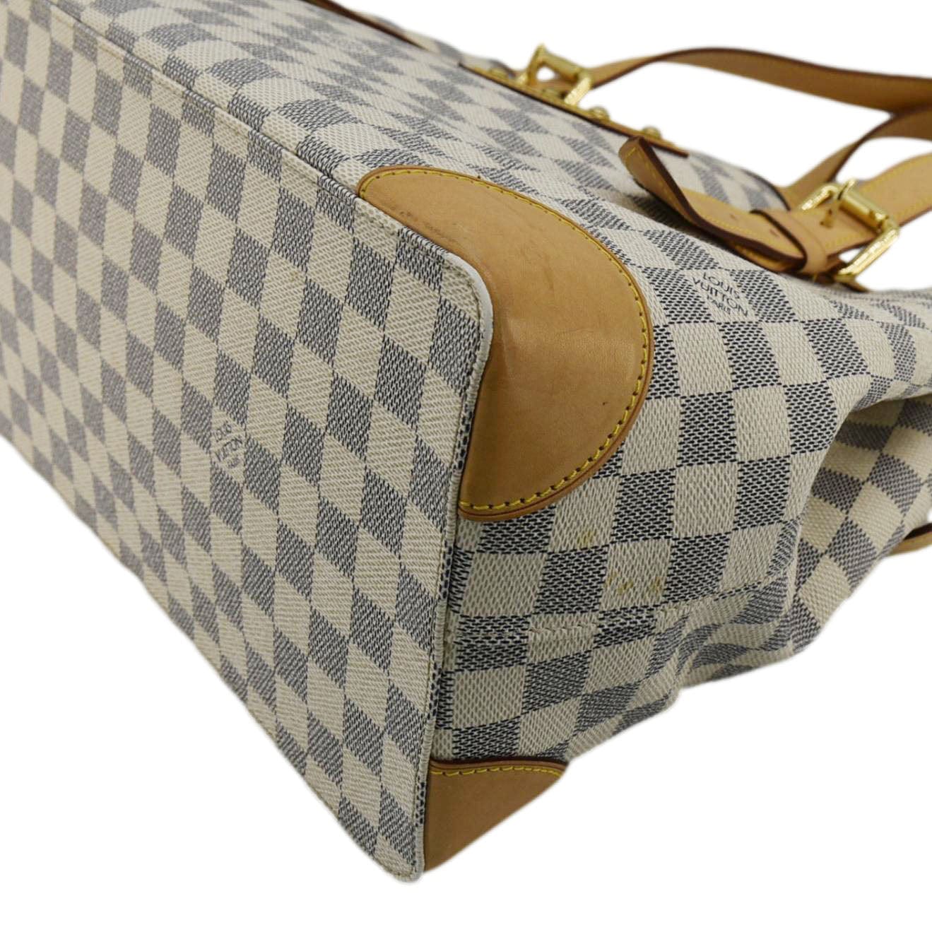 LOUIS VUITTON  Hampstead MM Damier Azur Shoulder Bag White