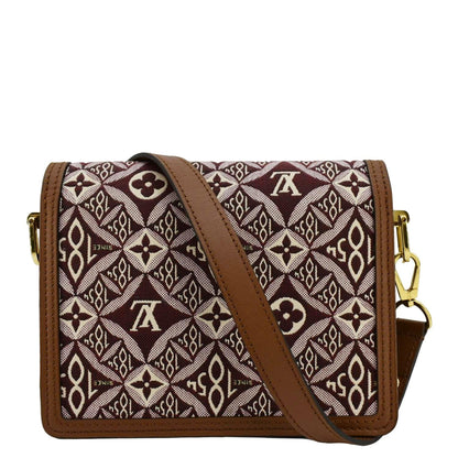 LOUIS VUITTON Dauphine Mini Monogram Jacquard Since 1854 Shoulder Bag Brown