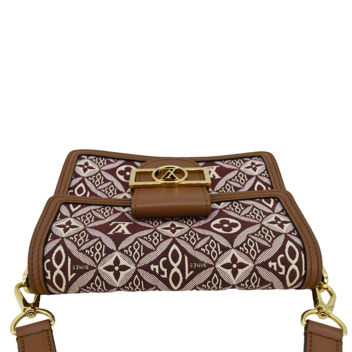 LOUIS VUITTON Dauphine Mini Monogram Jacquard Since 1854 Shoulder Bag Brown