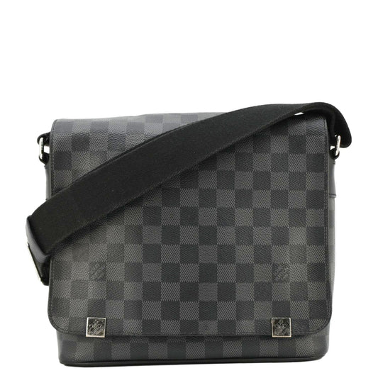 LOUIS VUITTON District PM Damier Graphite Messenger Bag Black