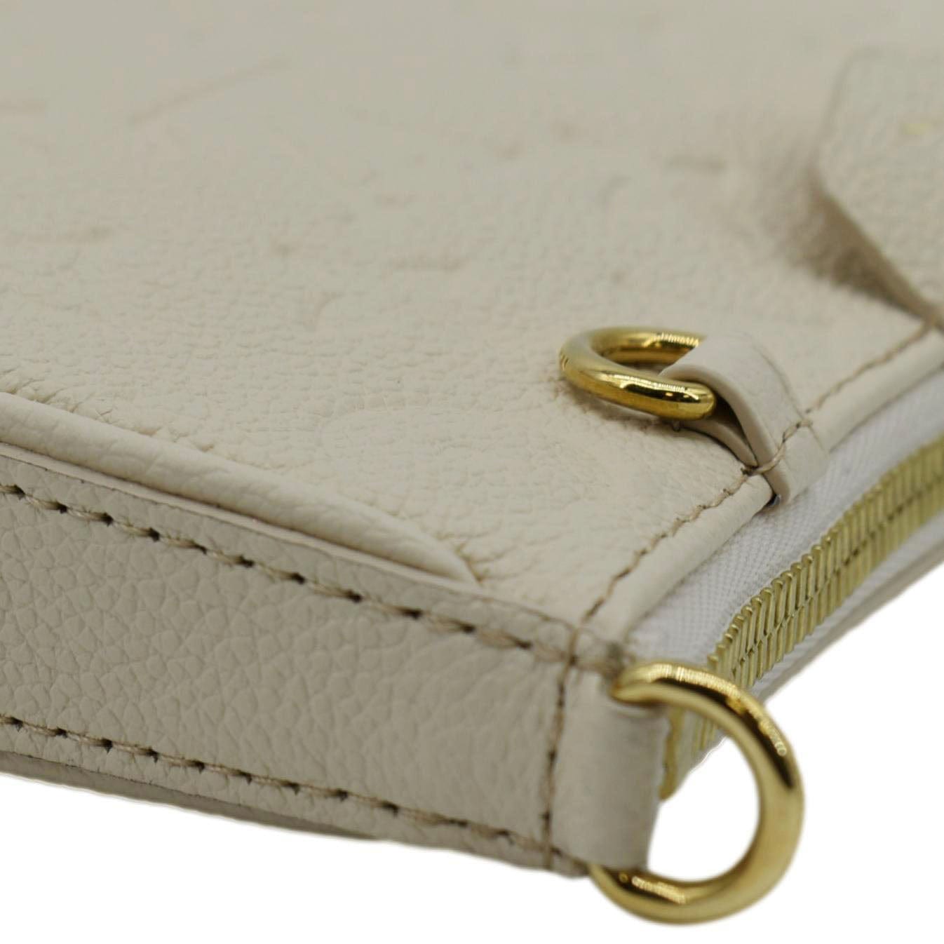 Louis Vuitton Easy Pouch On Strap Empreinte Leather Shoulder Bag Pouch Cream