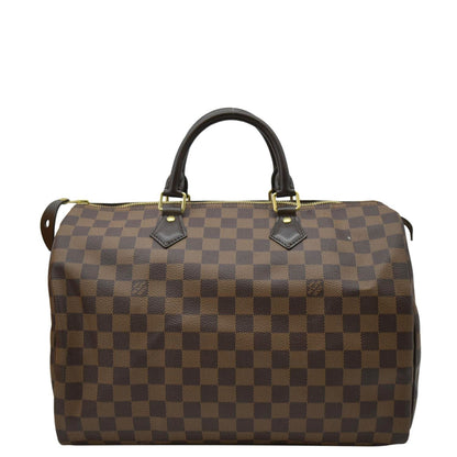 LOUIS VUITTON  Speedy 30 Damier Ebene Satchel Bag Brown