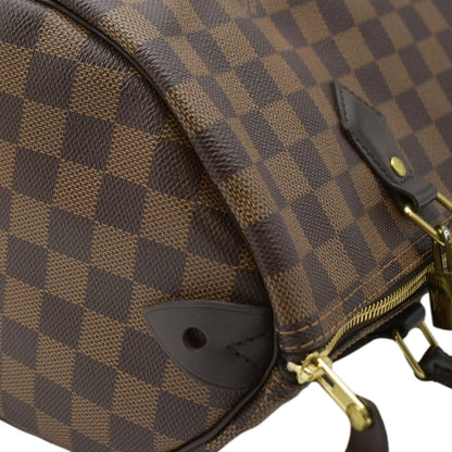 LOUIS VUITTON  Speedy 30 Damier Ebene Satchel Bag Brown