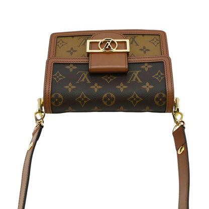 LOUIS VUITTON Dauphine Mini Monogram Reverse Canvas Shoulder Bag Brown