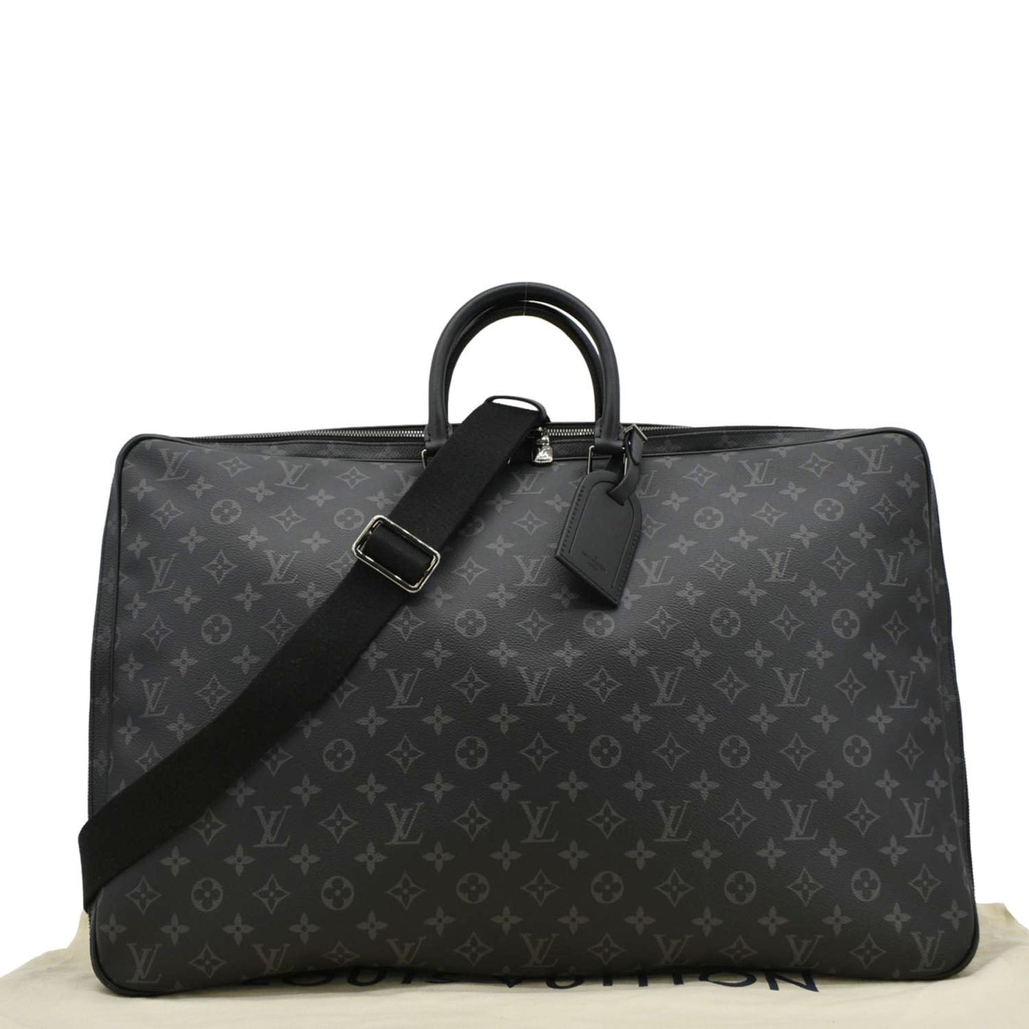 LOUIS VUITTON  2 Hangers Monogram Eclipse Garment Cover Bag Black