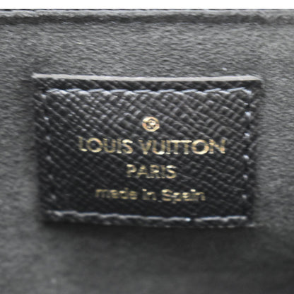 LOUIS VUITTON Double Zip Jungle Pochette Giant Monogram Leather Crossbody Bag Black