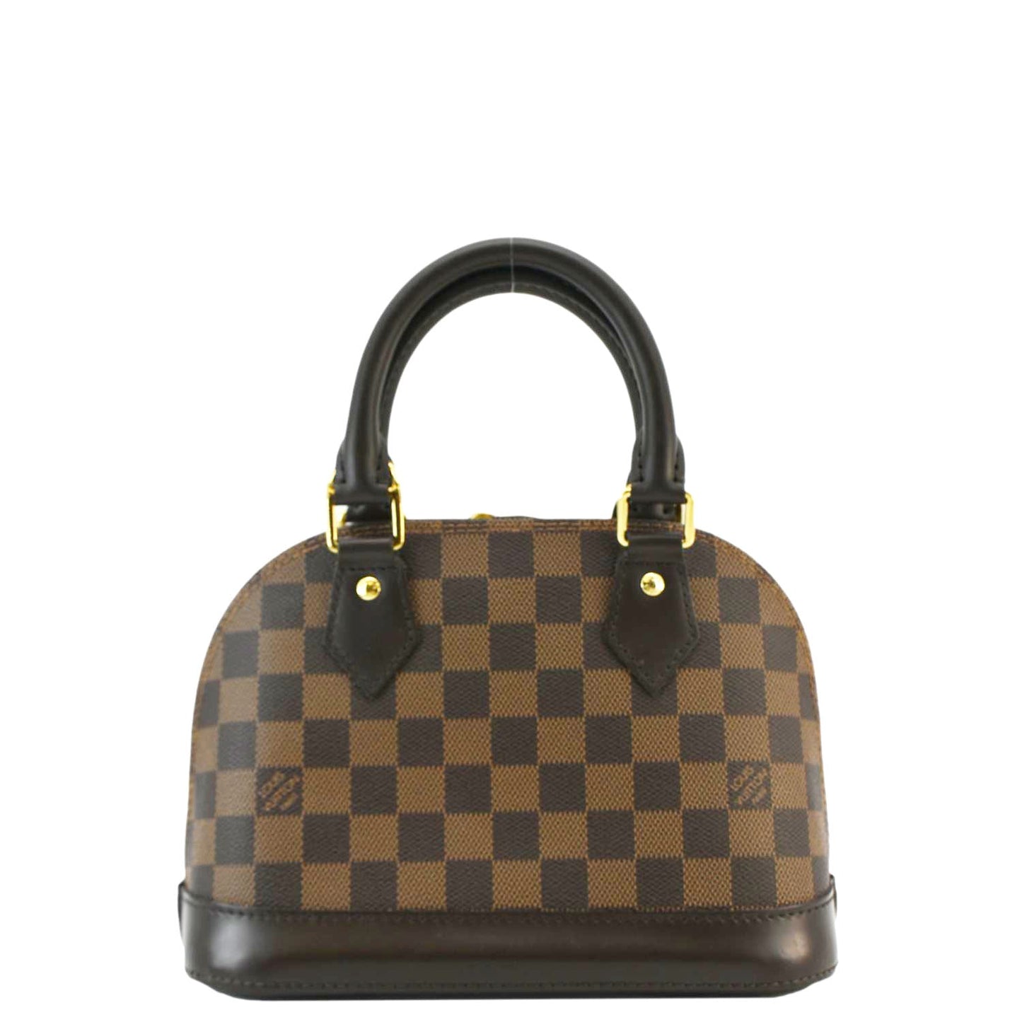 LOUIS VUITTON Alma BB Damier Ebene Satchel Bag Brown