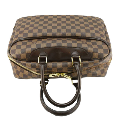 LOUIS VUITTON Deauville Damier Ebene Satchel Bag Brown