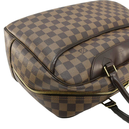 LOUIS VUITTON Deauville Damier Ebene Satchel Bag Brown