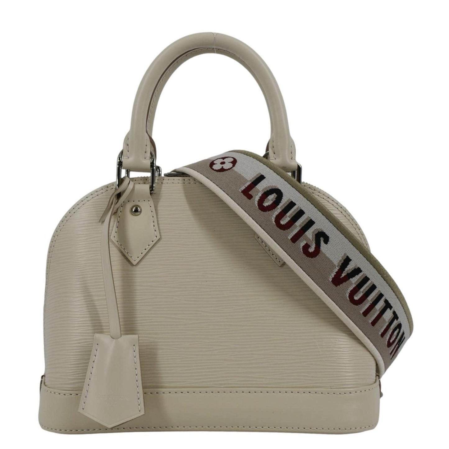 LOUIS VUITTON Alma BB Jacquard Epi Leather Crossbody Bag Cream