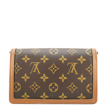 LOUIS VUITTON Dauphine Monogram Reverse Canvas Shoulder Bag Brown