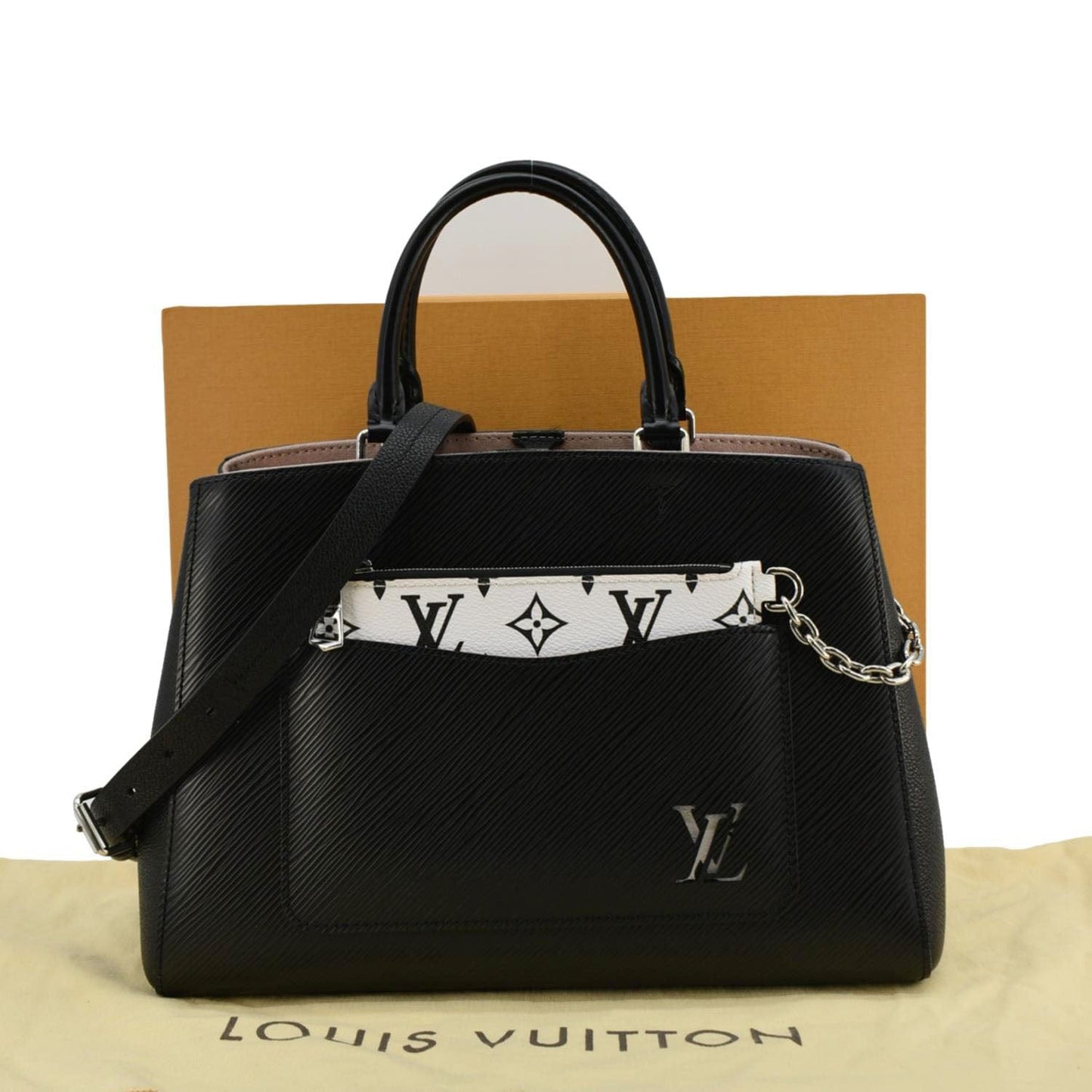 LOUIS VUITTON  Marelle MM Epi Leather Tote Shoulder Bag Black