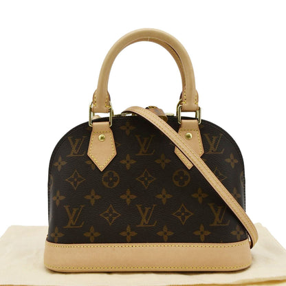 LOUIS VUITTON  Alma BB Monogram Canvas Crossbody Bag Brown