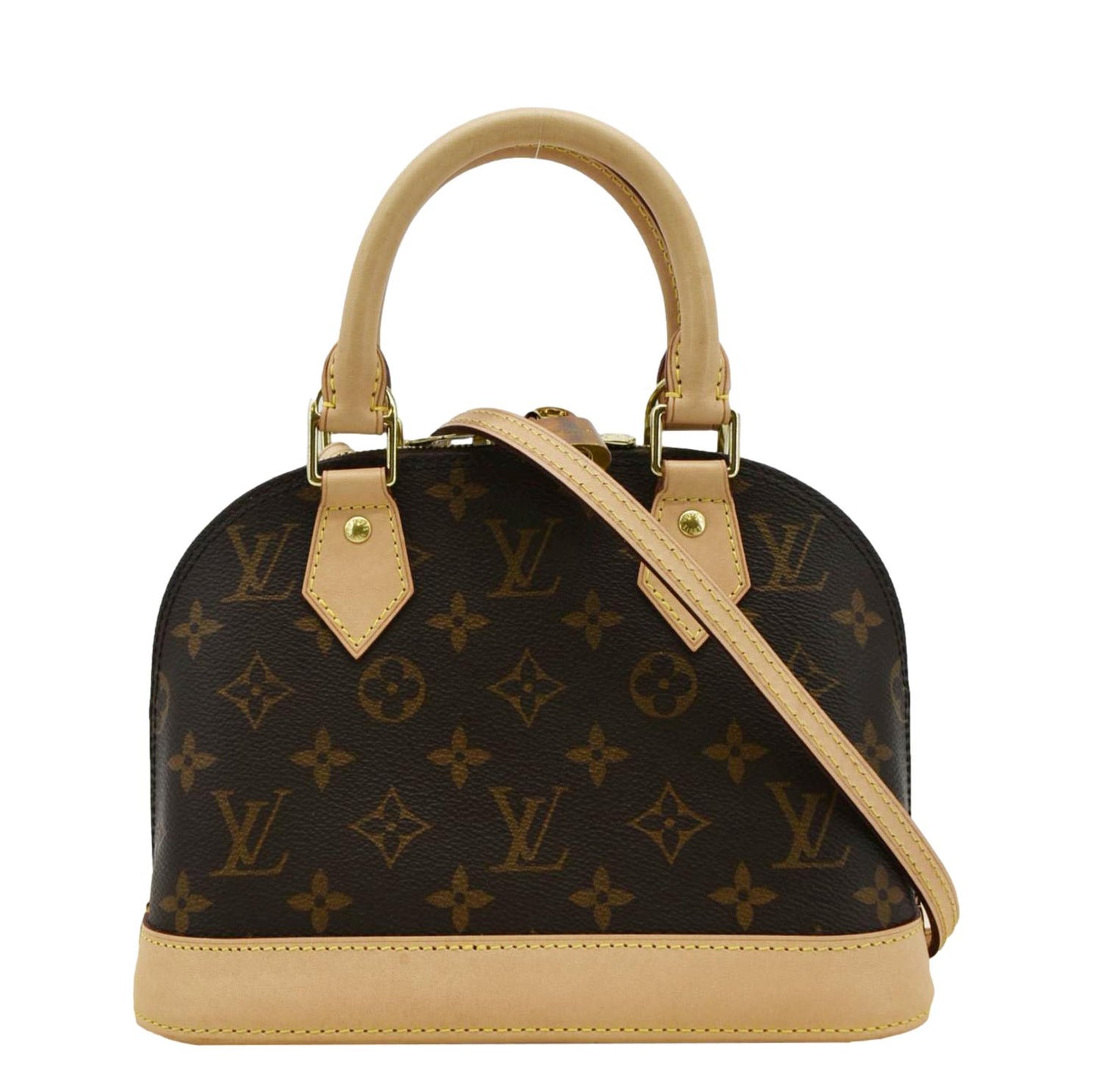 LOUIS VUITTON  Alma BB Monogram Canvas Crossbody Bag Brown