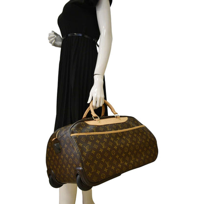 LOUIS VUITTON Eole 50 Monogram Canvas Rolling Luggage Bag Brown