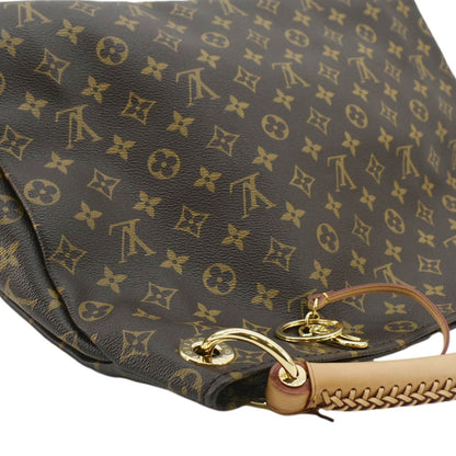 LOUIS VUITTON  Artsy MM Monogram Canvas Hobo Bag Brown