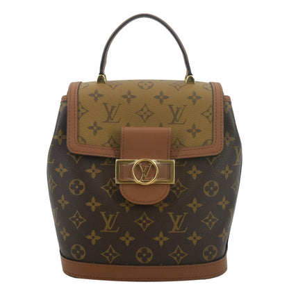 LOUIS VUITTON Dauphine PM Monogram Reverse Canvas Backpack Brown