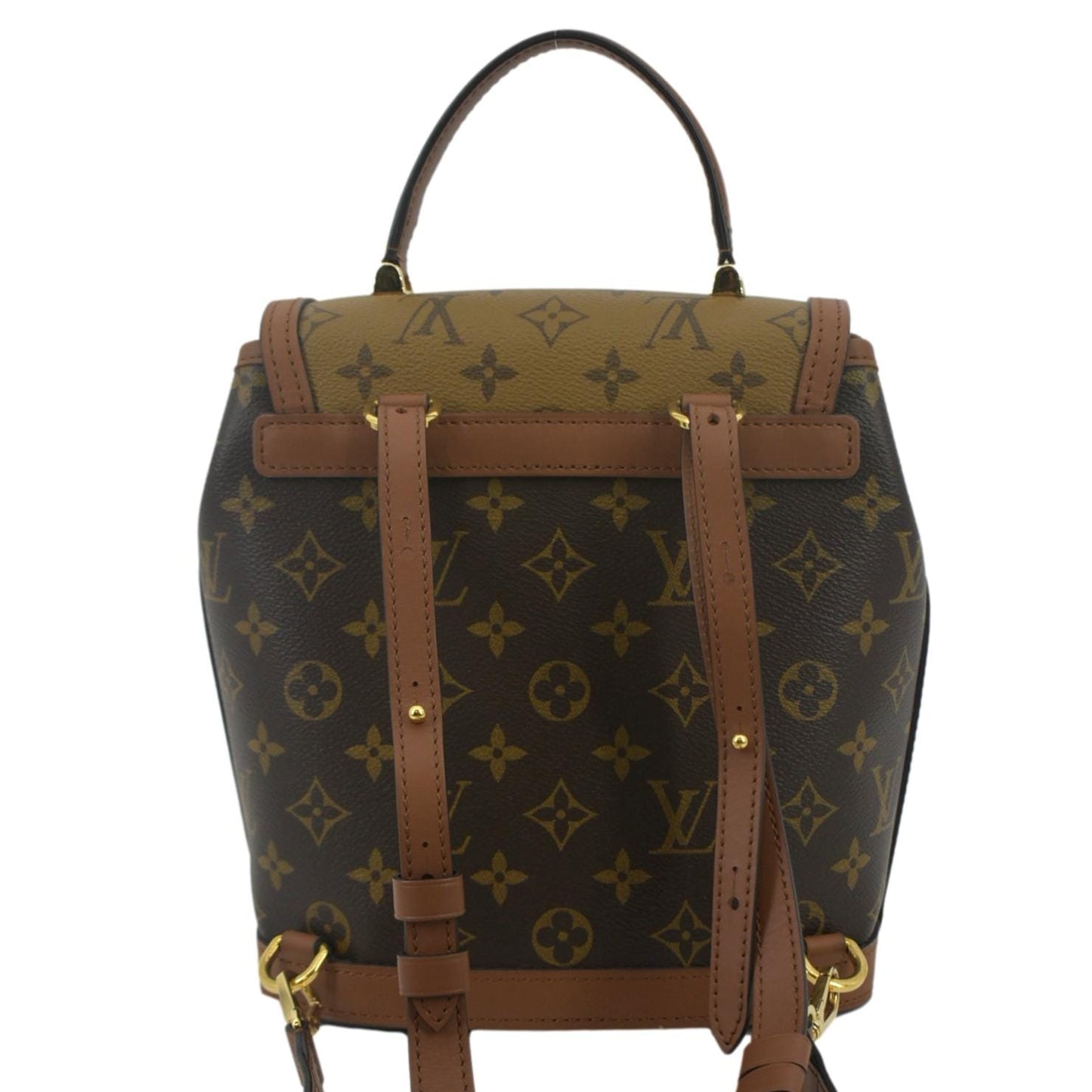 LOUIS VUITTON Dauphine PM Monogram Reverse Canvas Backpack Brown