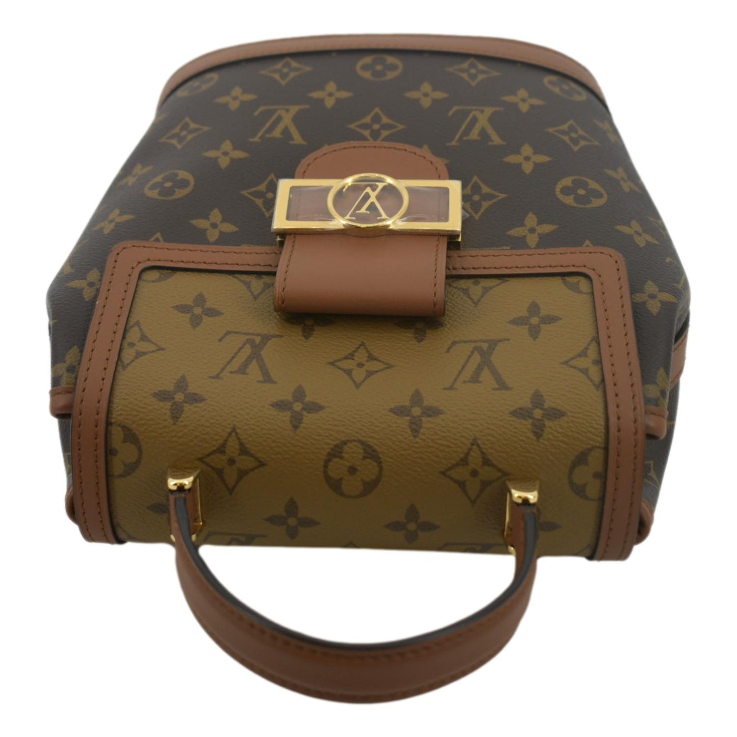 LOUIS VUITTON Dauphine PM Monogram Reverse Canvas Backpack Brown