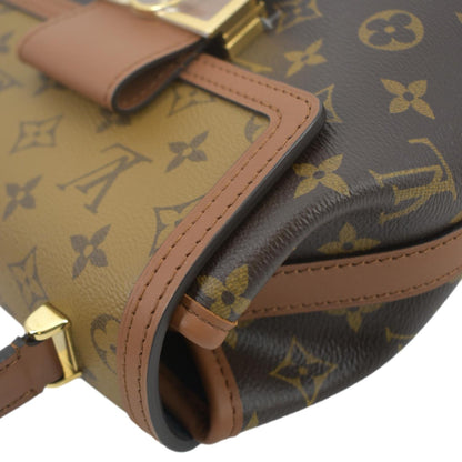 LOUIS VUITTON Dauphine PM Monogram Reverse Canvas Backpack Brown